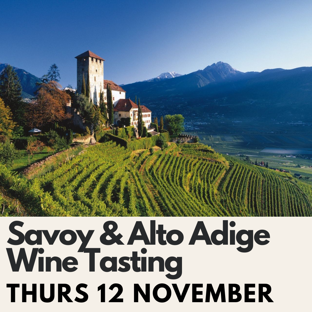 Savoy & Alto Adige Wine Tasting - 12th November 2026