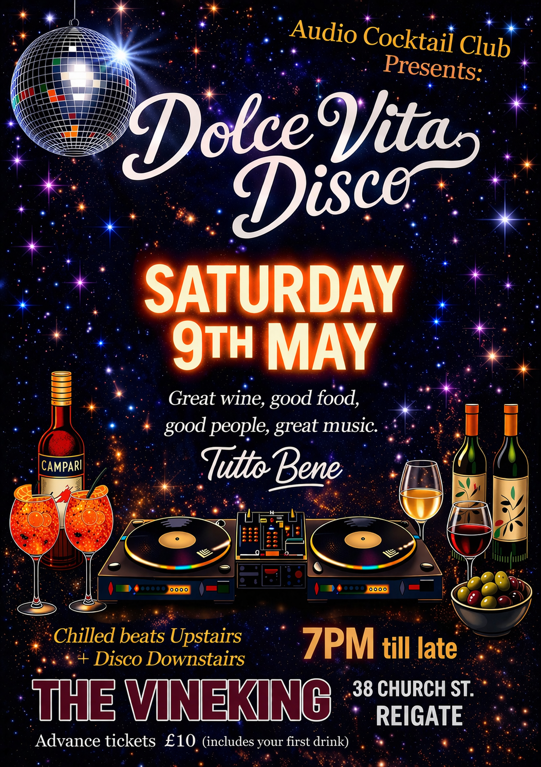 Dolce Vita Disco Saturday 9th May 2026 - 7pm 'til late